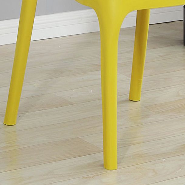 Sillas de comedor de estilo nórdico, sillas laterales de plástico sin brazos para cocina (juego de 4)