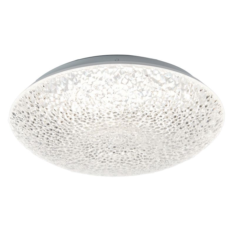 Circular Flush Mount Fixture Contemporary Crystal 1 Light Flush Light