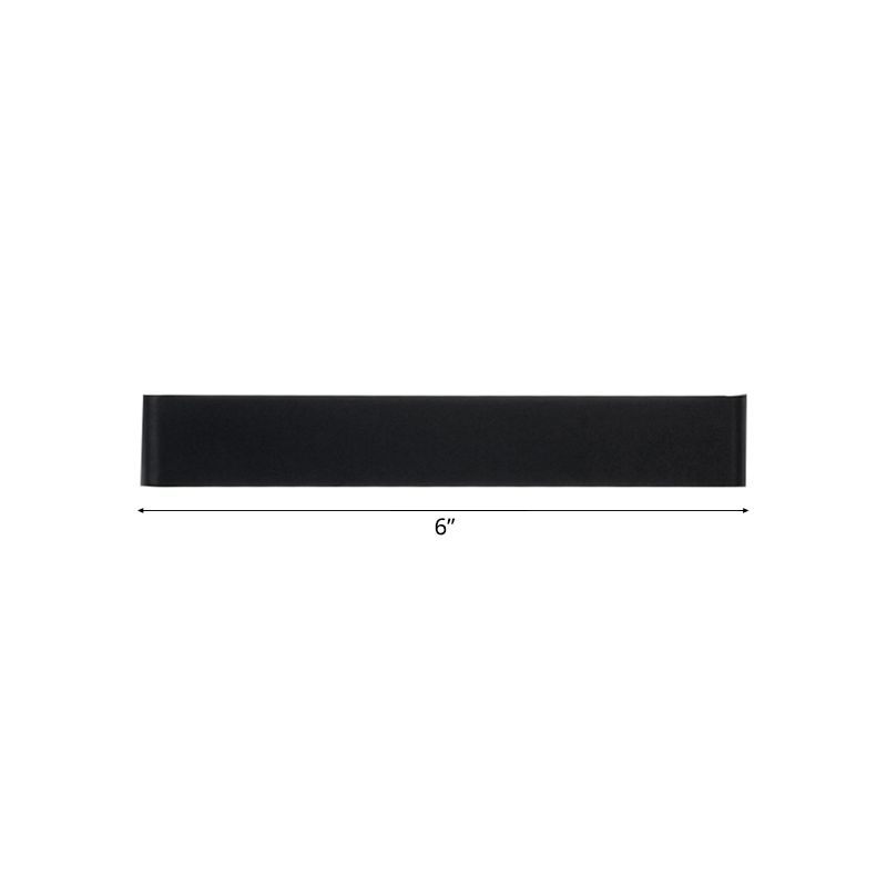 Luz de la pared rectangular de 6 "/10" Minimalismo Medicina Led de la sala de estar Lámpara de pared en negro/plateado, iluminación cálida/blanca
