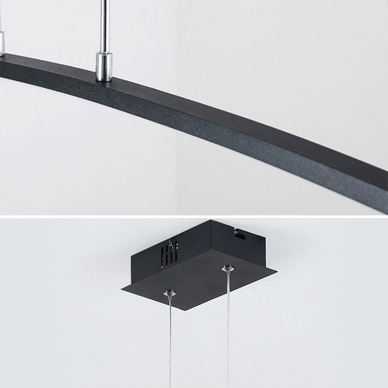 1 Leichte lineare Inselbeleuchtung moderne Anhängerbeleuchtung Metal Island Lighting