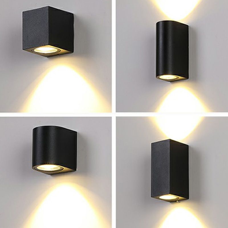 Modern Minimalist Style Cylinder Up and Down LED Wall Sconce Metal Wall Mounted Lamps
