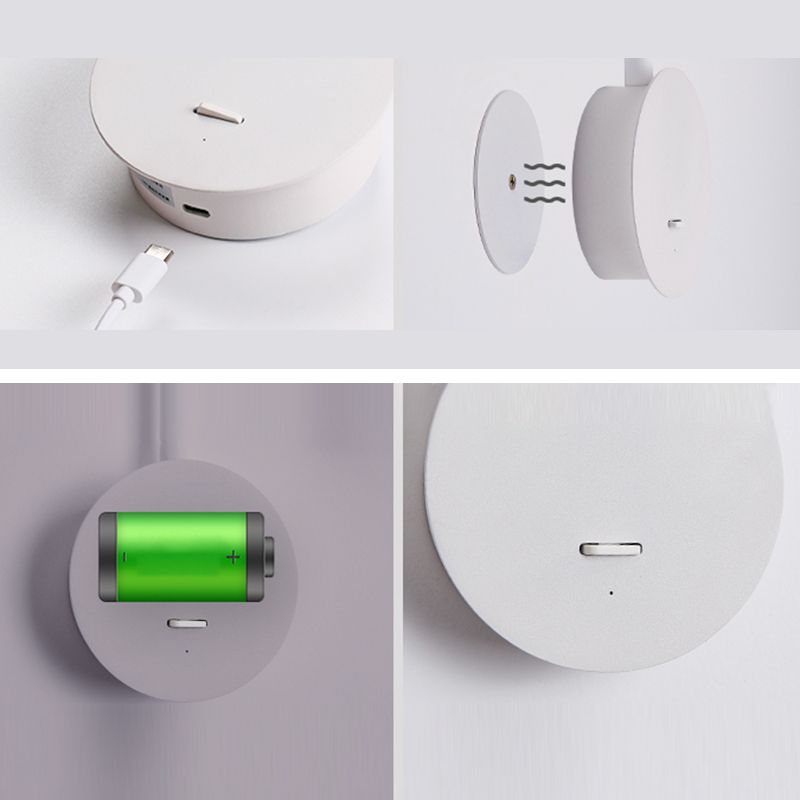 Verstellbare Silikonschlauch -Einfachheit Wandlampe moderne Schlafzimmer LED -Lesen mit unabhängiger Schalter