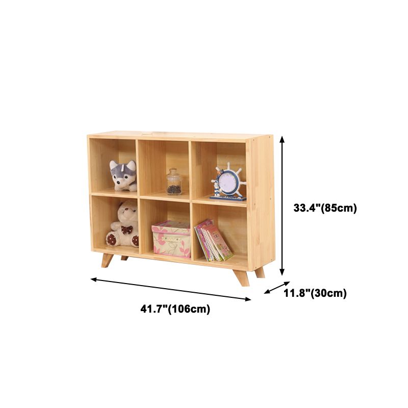 Contemporary Pine Wood Bookshelf Closed Back Bookcase for Home Office