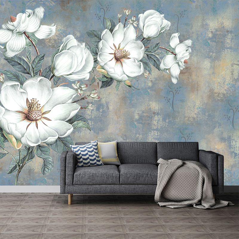 Illustration Flowers Wall Paper Murals Whole Wall Covering for Bedroom, Personalised Size