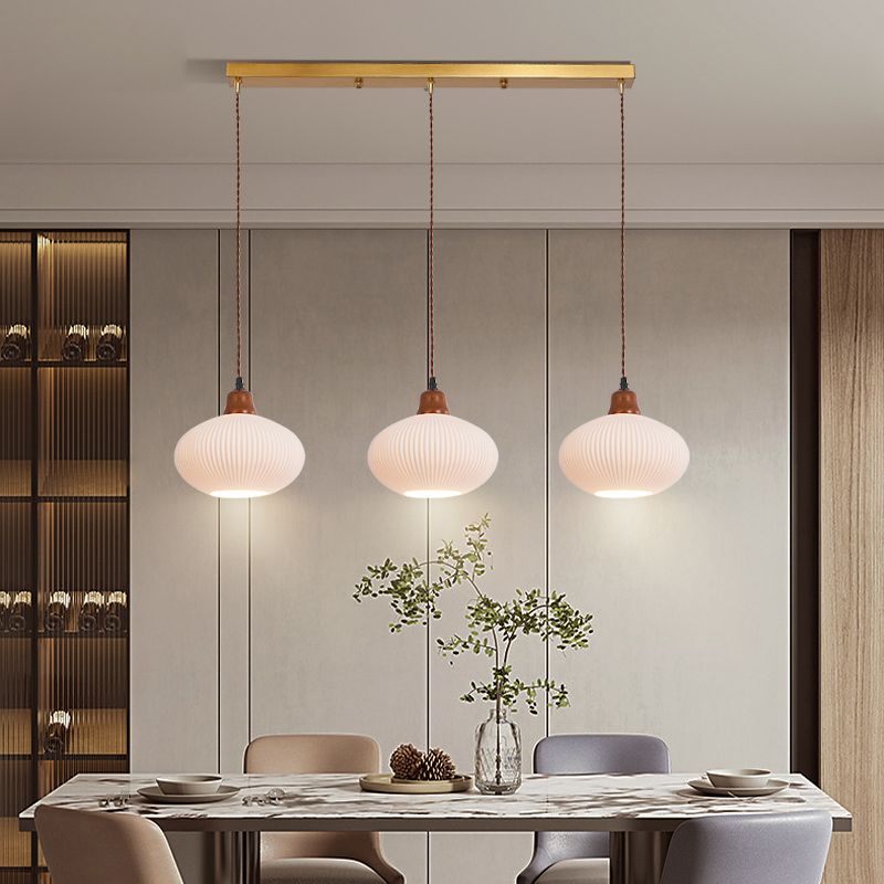Modern Hanging Light Fixture Restaurant Suspension Lamp with Ceramic Shade