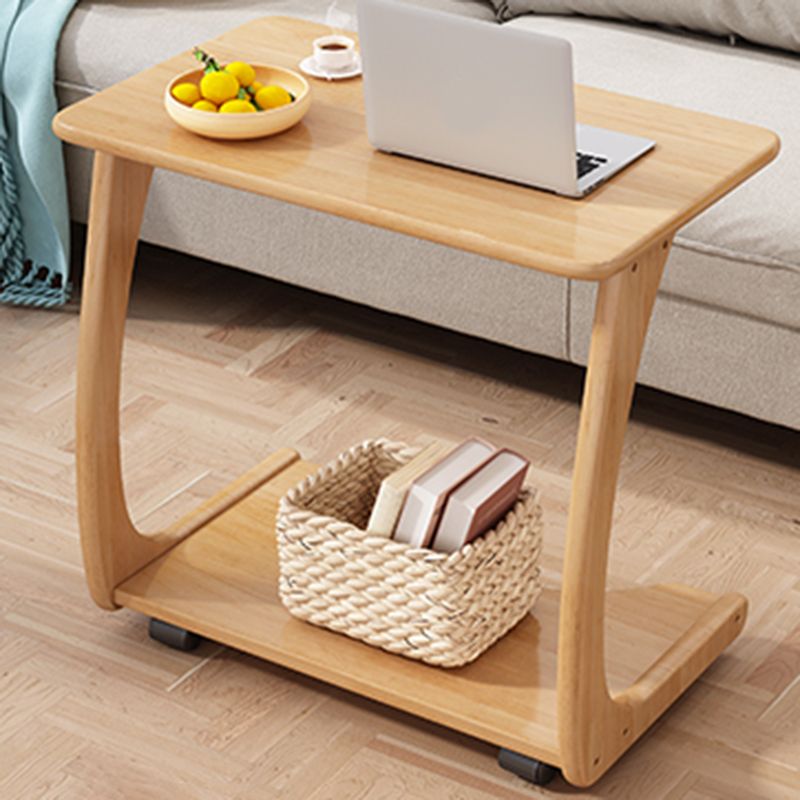 C-Shape Side End Snack Table Modernistic Style Tray Top Side Table for Bedroom