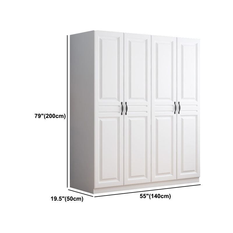 White Colour Wardrobe French Country Wooden Wardrobe Closet for Bedroom