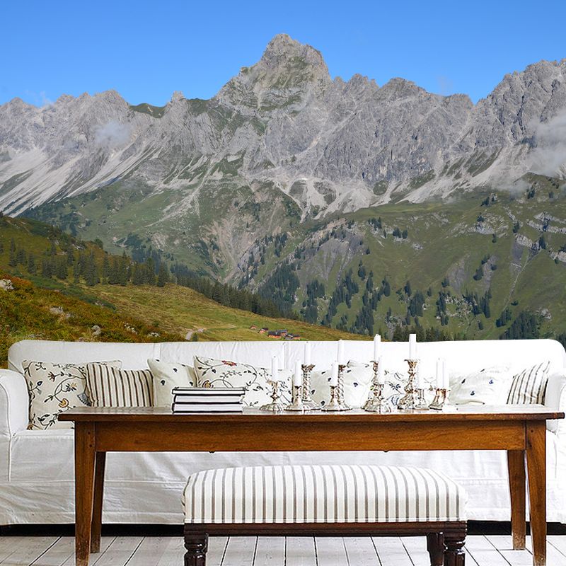 Mountain Scenery Wall Mural Home Decoration for Living Room, Moisture Resistant