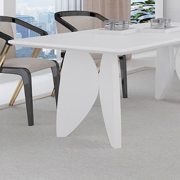 Mesa moderna de madera maciza para restaurante, mesa de comedor rectangular con 4 patas