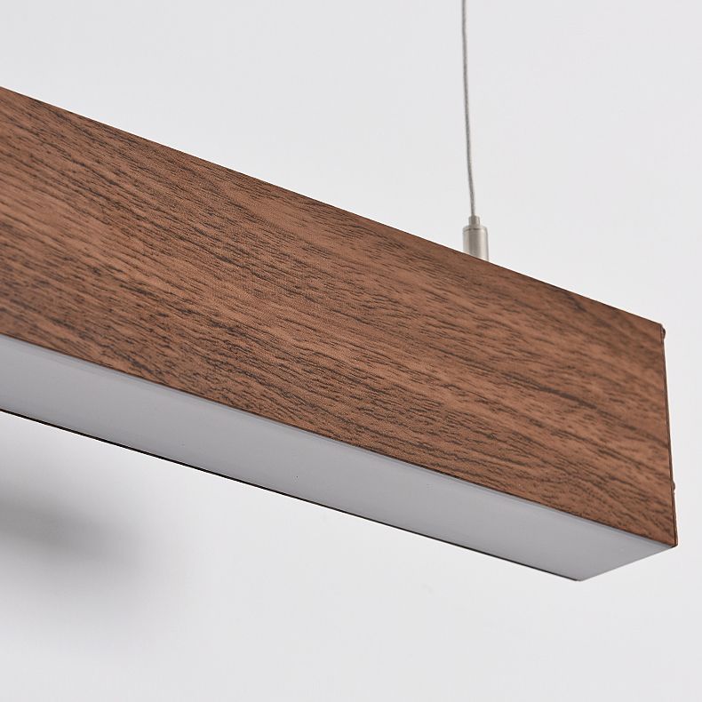 Linearer Kronleuchter -Licht zeitgenössischer Aluminiuminsel Kronleuchter mit Acrylschatten