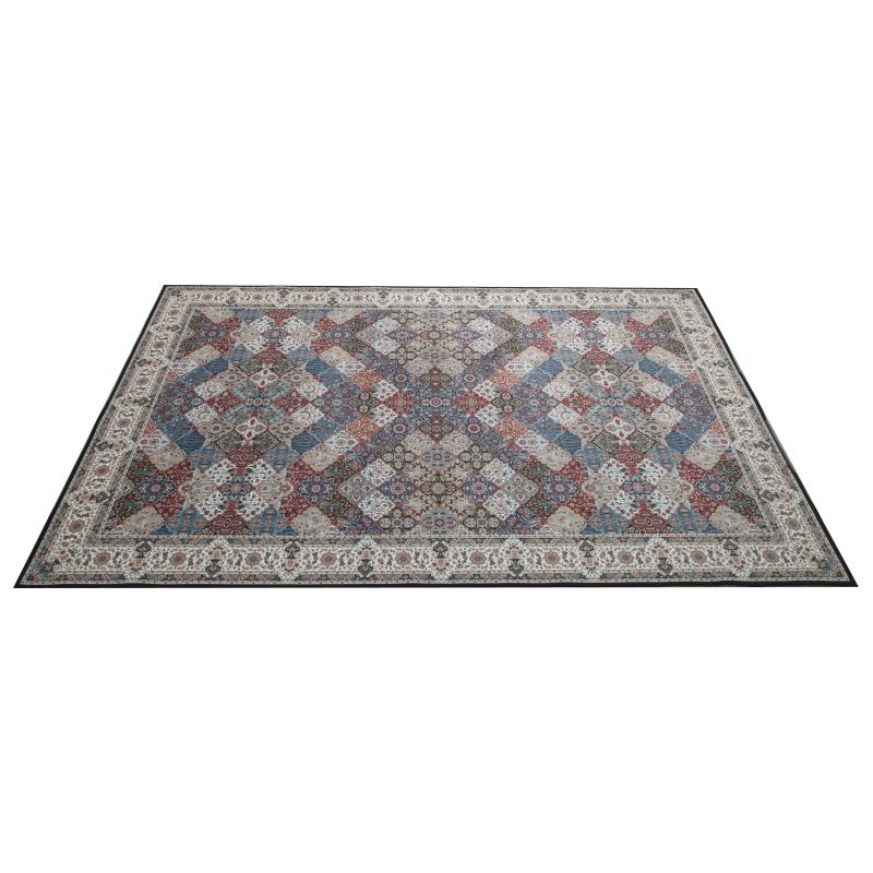 Traditioneller Medaillon -Druckteppich Polyester Innenblatt Teppichfleck -Widerstandsbereich Teppich für Wohnzimmer