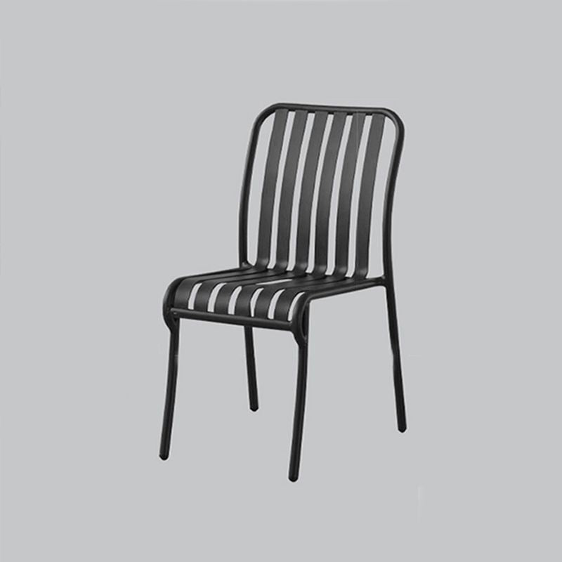 Water Resistant Dining Armchair Metal Stacking Industrial Armchair