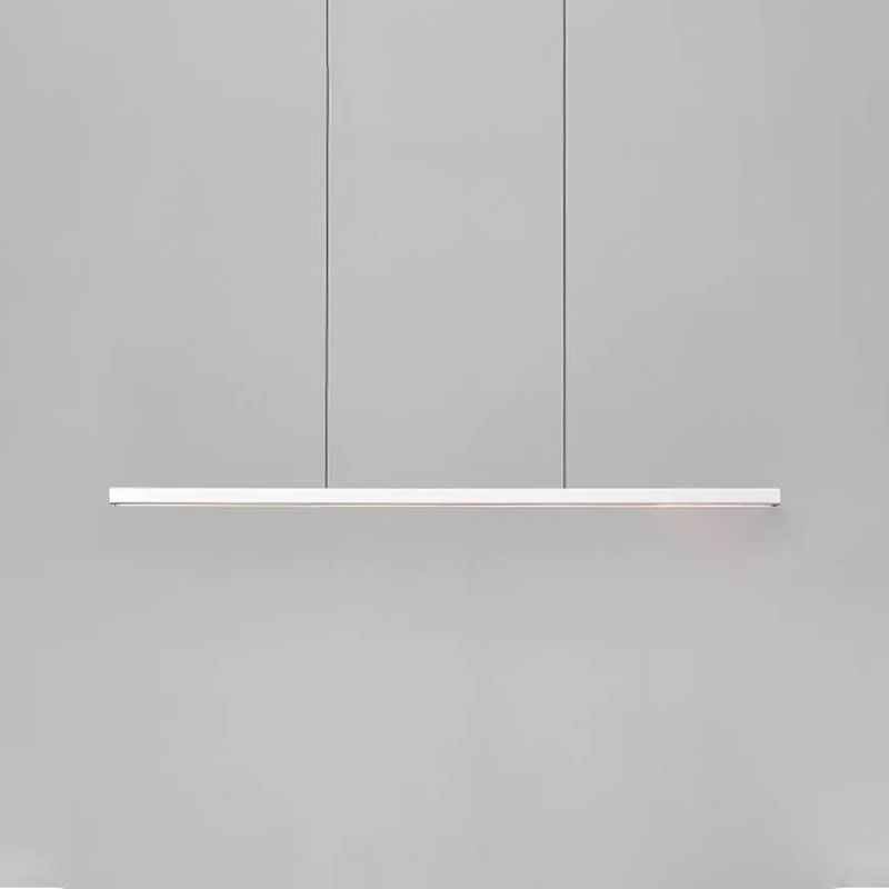 Einfacher Stil Rechteckinsel Island Kronleuchter 1-Kopf-LED-Anhängerbeleuchtung mit Acrylschatten