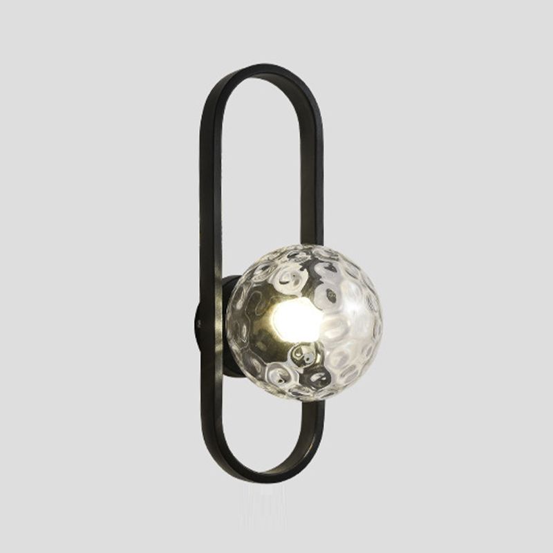 Contemporary Wall Lamp Globe Glass Sconce Lighting for Bedroom