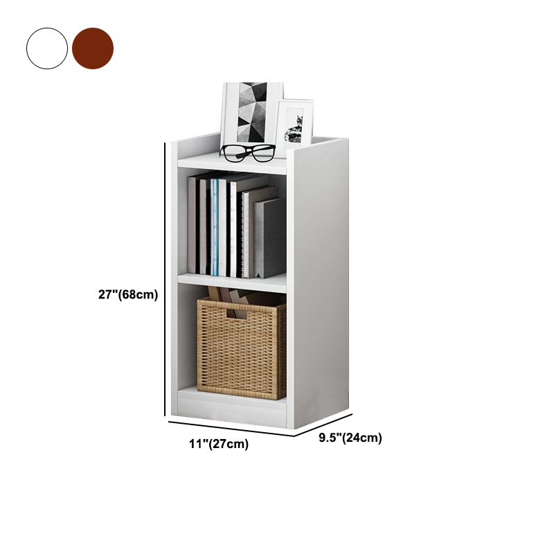 Contemporary Engineered Wood Bookcase, Geometric Bookshelf for Bedroom