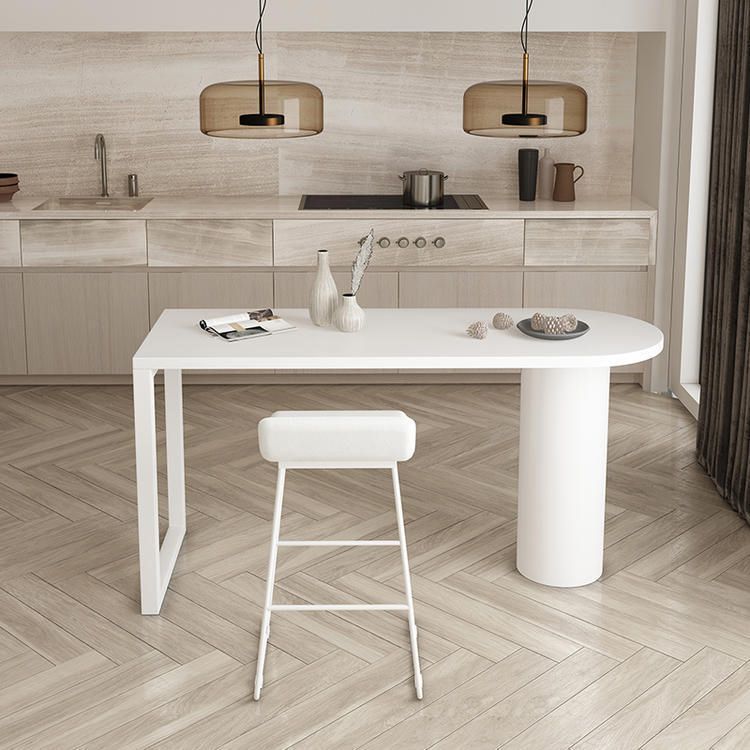 Simple 42-inch Height Bar Table Wood Top Bar Table, for Living Room