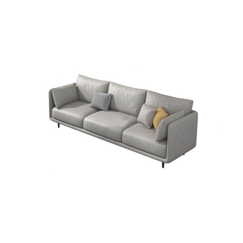 Glam Cushions Standard Pillow Top Arm 3-seater Faux Leather Sofa