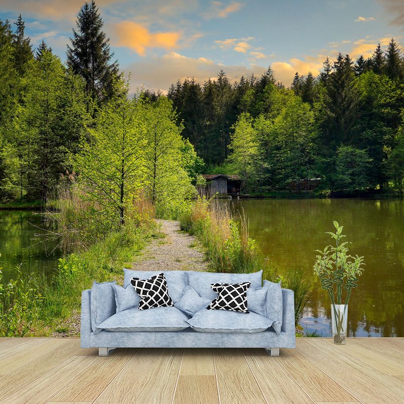 Customized Forest Scenery Wall Mural Mildew Resistant for Bedroom Decoration