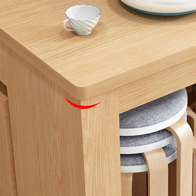73 '' opvouwbare populier houten eettafel uitbreidbare rechthoektafel (alleen tafel)