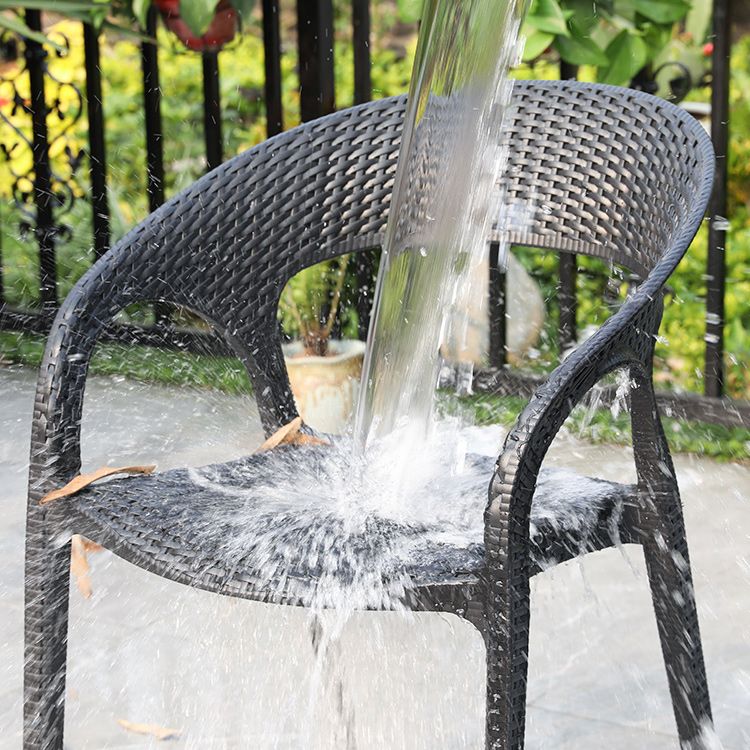 Stacking Dining Armchair Contemporary Plastic Patio Arm Chair