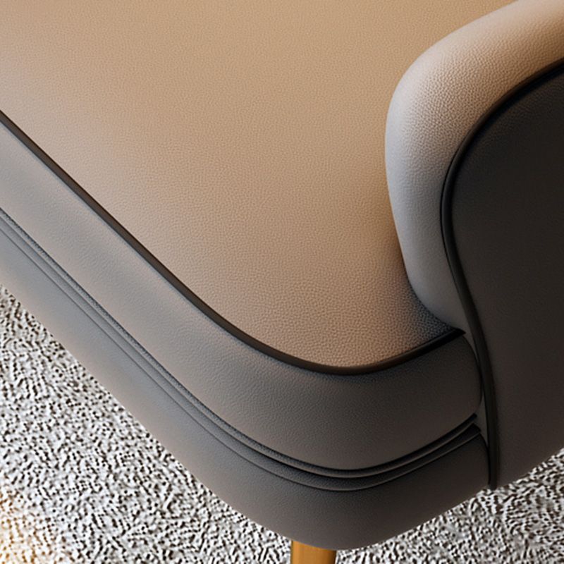 Contemporary Pillow Back Chair Recessed Arms Pillow Back ArmChair