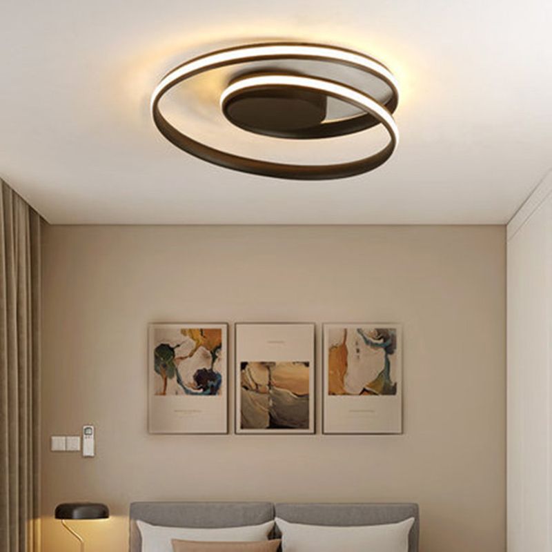 Moderne Minimalistische Indoor LED Plafondlamp Aluminium Lineaire Flush Mount met Silicone Shade