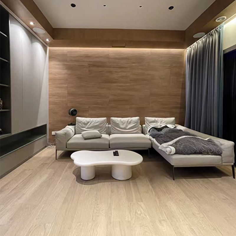 White Scandinavian Wood Coffee Table 2 Legs Irregular Cocktail Table