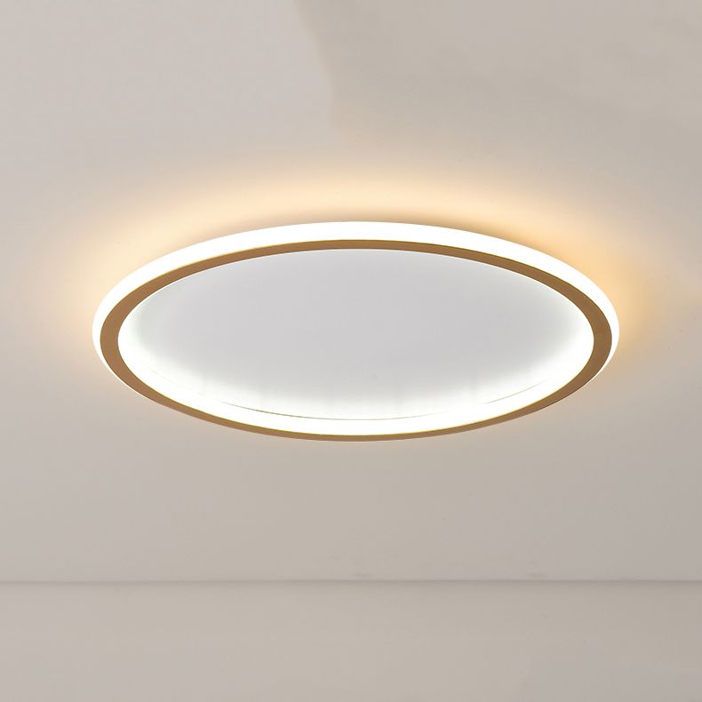 Modern LED Flush Mount Light Fixture Gold Geometry Ceiling Light Fixture with Metal