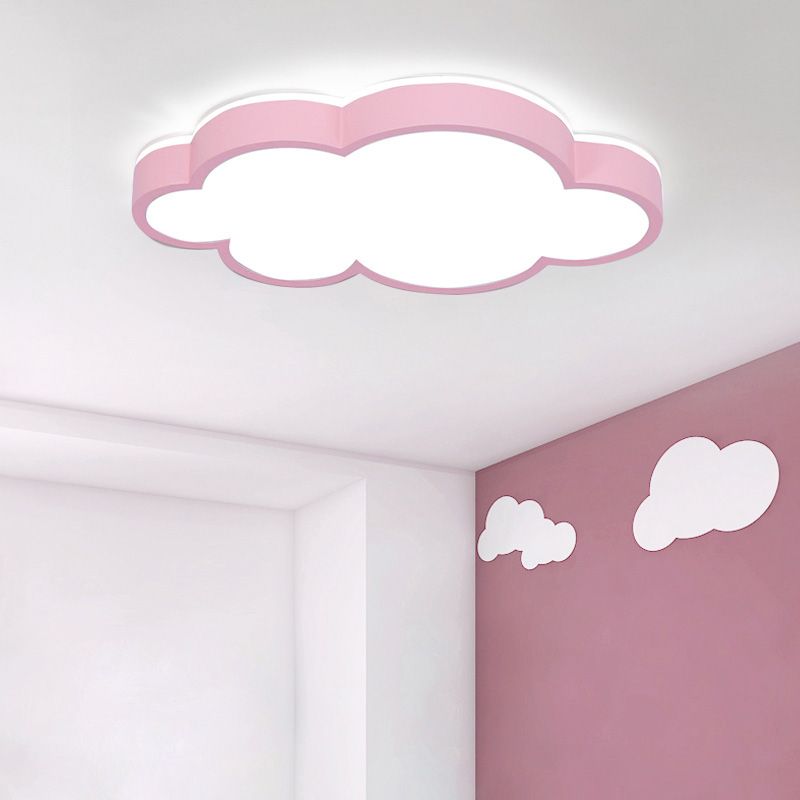 LED Bedroom Flush Ceiling Light Nordic Style Flush Mount Ceiling Light with Cloud Acrylic Shade