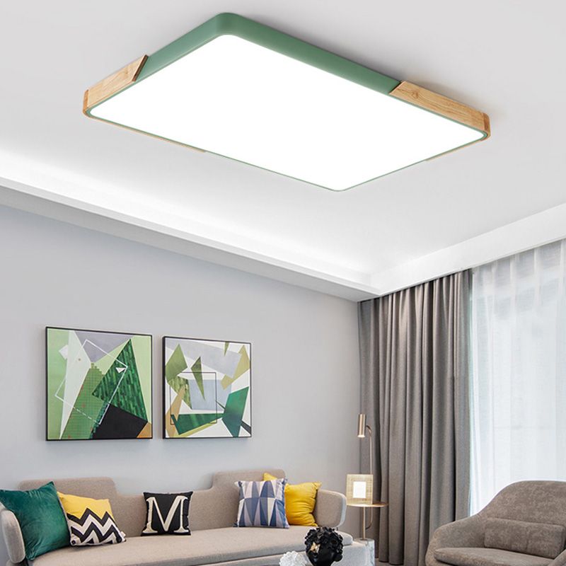 Plafonnier LED moderne et créatif en fer, montage encastré géométrique pour salle à manger