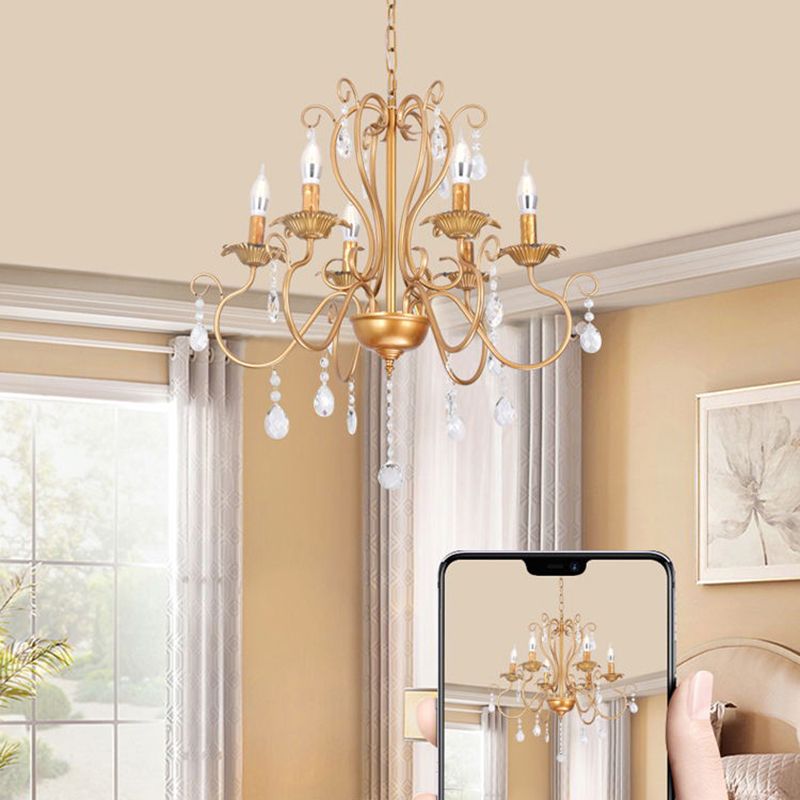 Wrought Iron Pendant Light Sputnik Contemporary Pendant Light for Living Room