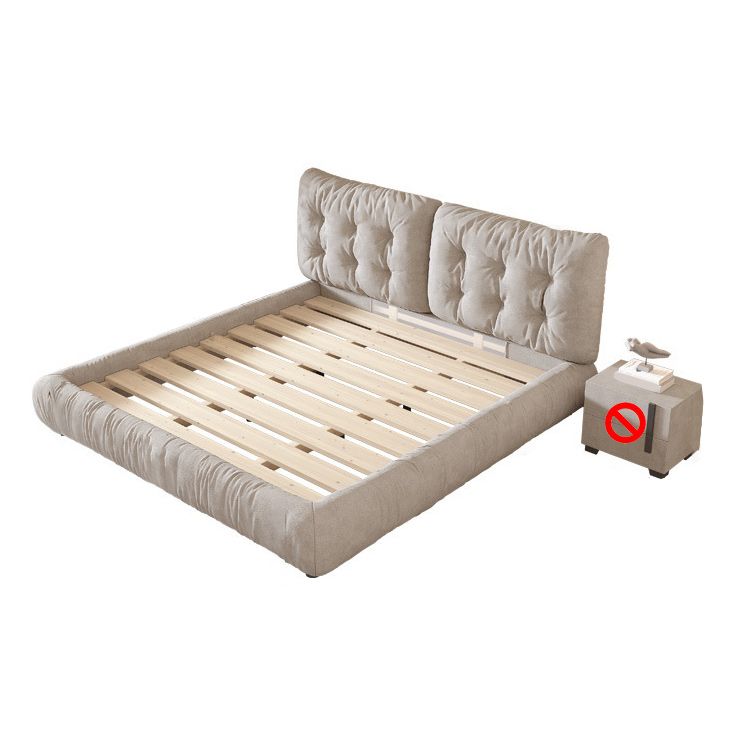Modern Bed Frame Foam Standard Bed with Upholstered Headboard