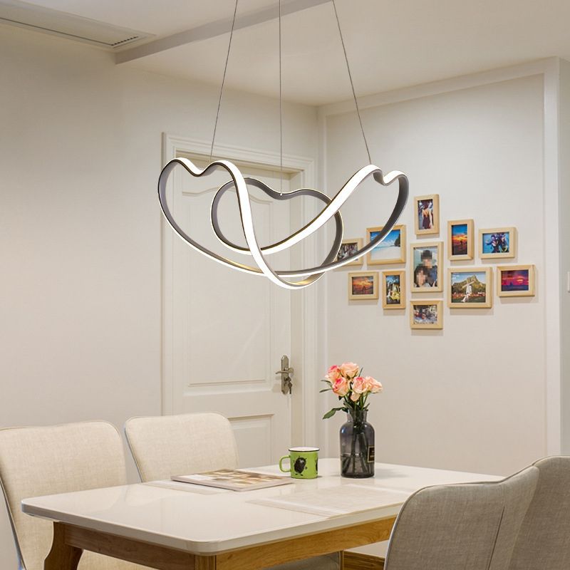 Modern Singularity LED Hanging Lamp Aluminium Linear Pendant Light with Acrylic Shade