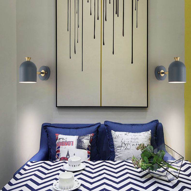 Noordse macaron -stijl gearceerde muurlicht SCONCE METAL 1 LICHT SCONCES