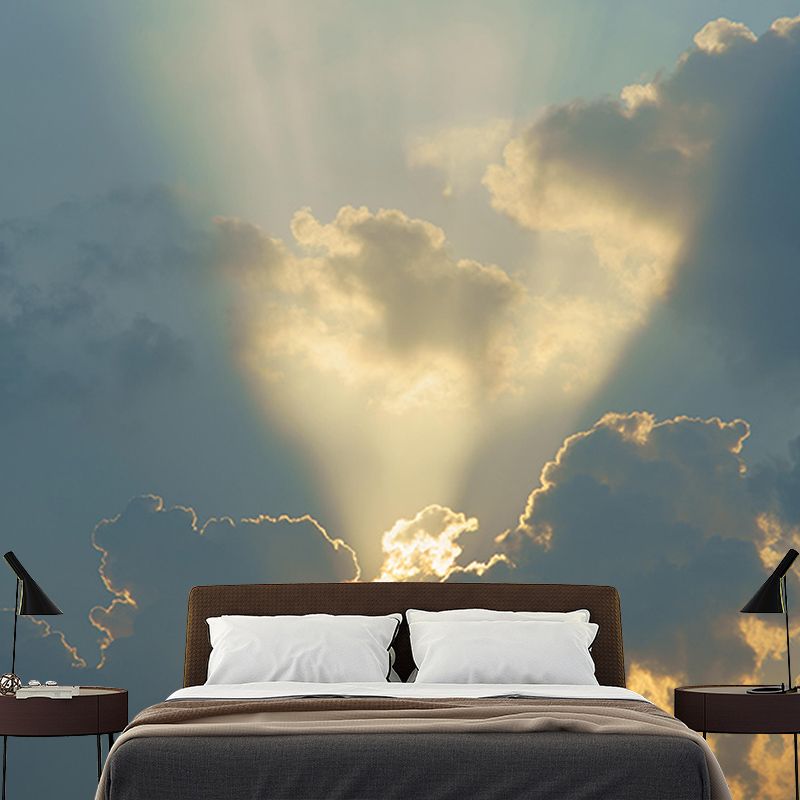 Contemporary Sky Scenery Mural Eco-friendly Home Decor for Sitting Room