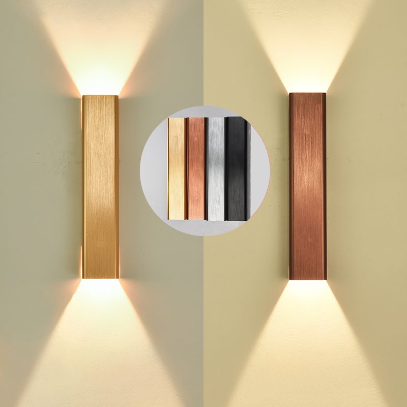 Square Shade Metal Murce Galce Modern Style 2 LICTES ÉCLAIRAGE MURD