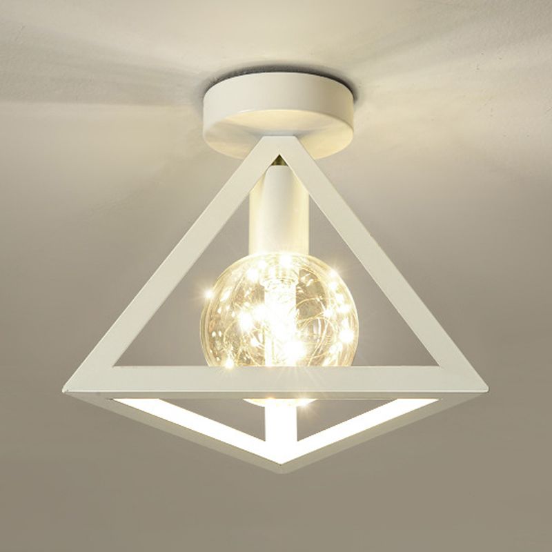 1 Light Ceiling Lamp Industrial Style Glass Ceiling Lighting for Living Room