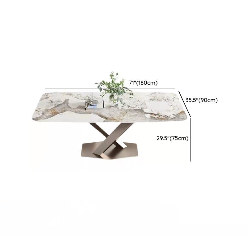 Glam Dinette Set for Dining Room 1/2/5/7 Pcs Glossy White Dining Table Set