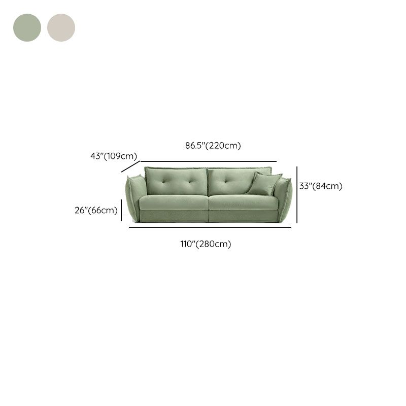 Pillow Top Arm Loveseat Stain Resistant Sofa with Tufted Back
