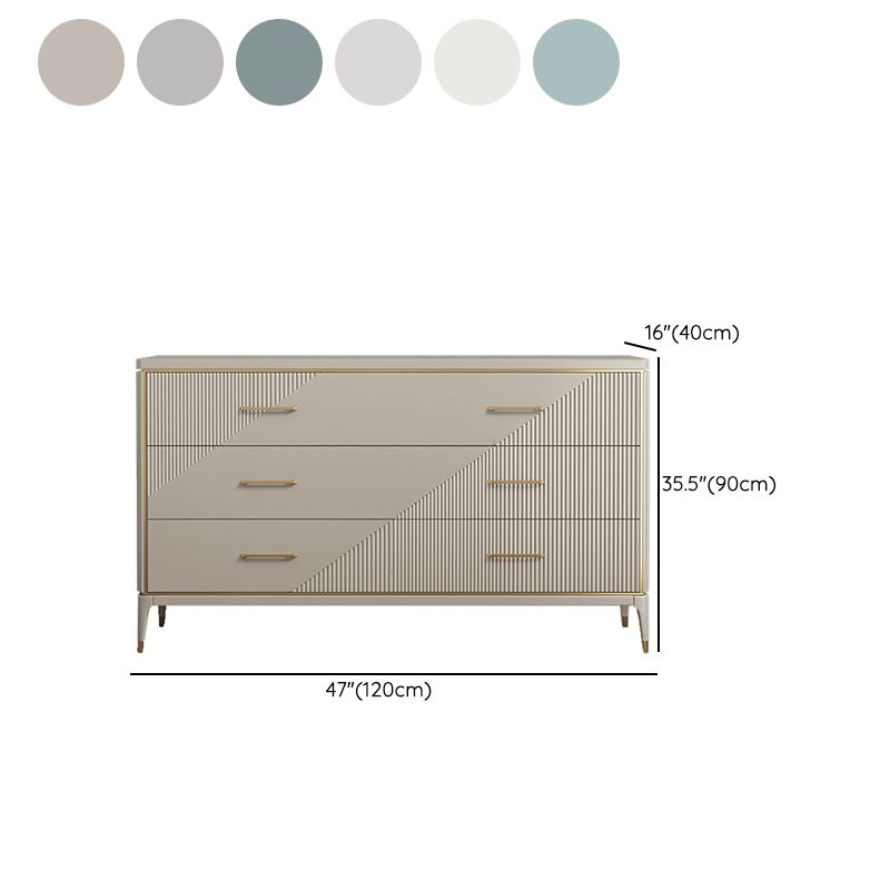 Classic Glam Double Dresser Birch Storage Chest with Drawers for Bedroom