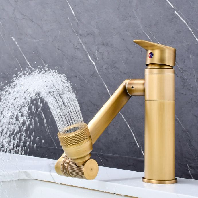 Luxury Vessel Faucet Swivel Spout High-Arc Single Handle Vessel Faucet