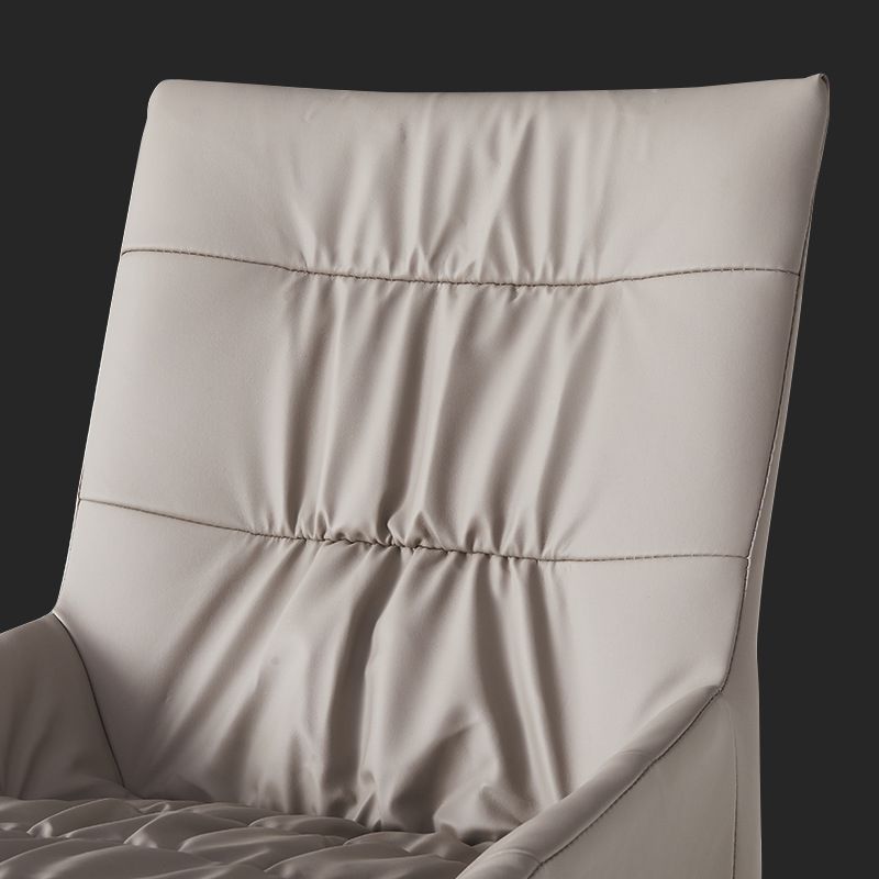 Industrial Leather Dining Chair Parsons Upholstered Arm Chair