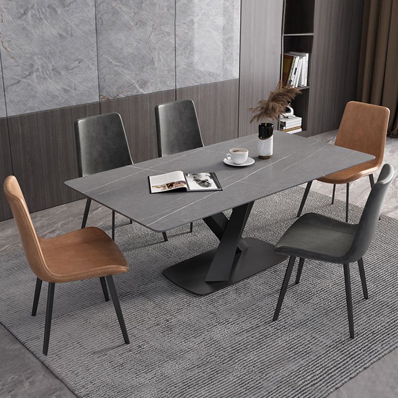 Modern Style 1/4/5/6/7 Pieces Dining Chairs Set Rectangle Stone Furniture for Home