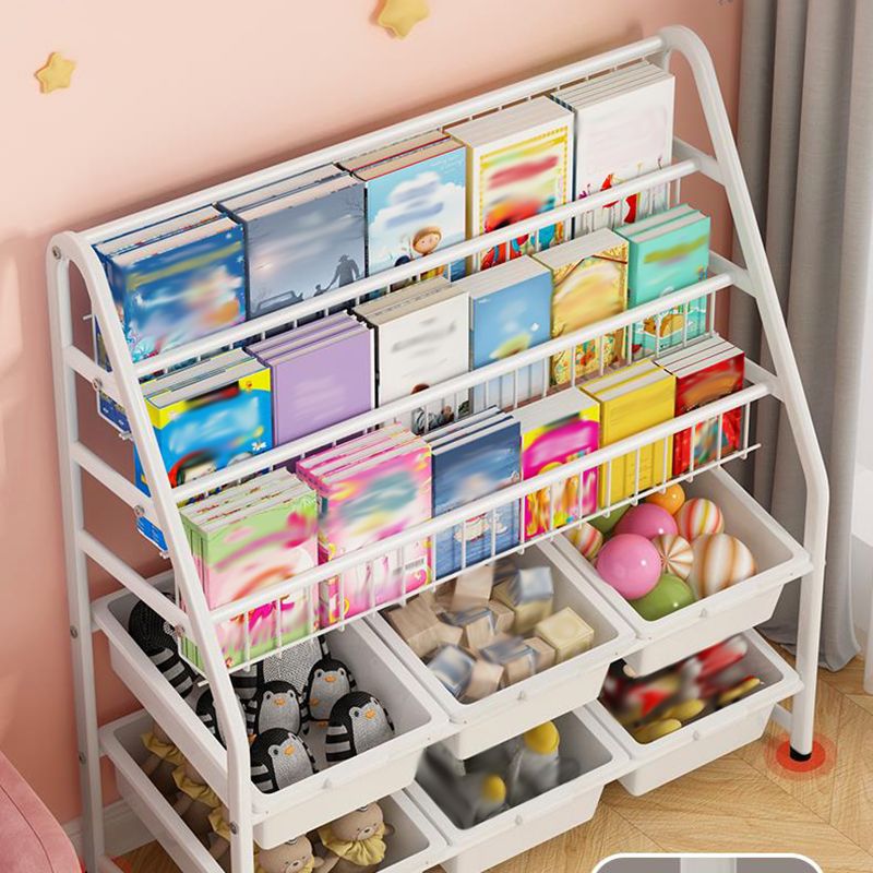 Metal Closed Back Standard Bookshelf Shelves Included Bookcase for Study Room