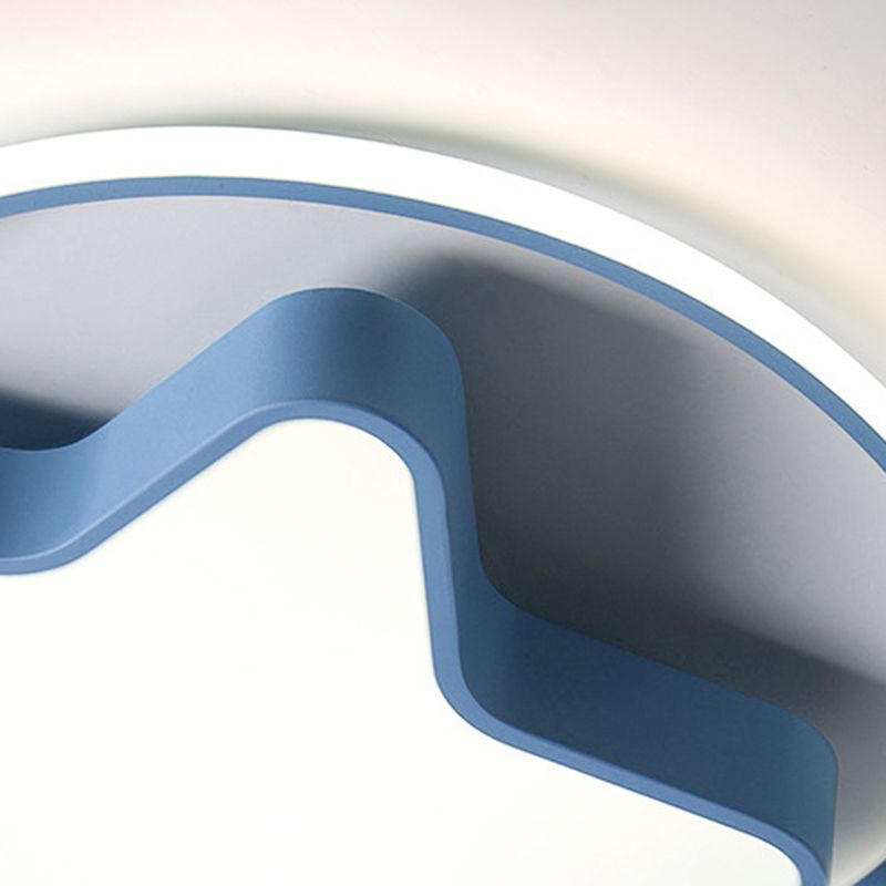 Kids Lovely Star LED Flush Mount Wrought Iron Indoor Ceiling Light with Acrylic Shade