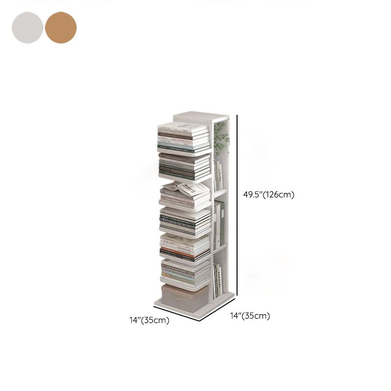 Modern Engineered Wood Bookshelf Standard Bookcase with Shelves