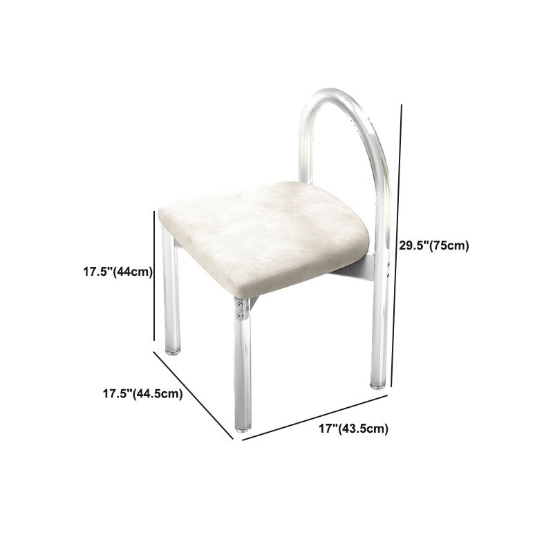 Contemporary 2 Drawers Vanity Table with Mirror & Stool Clear Acrylic Vanity Table Set