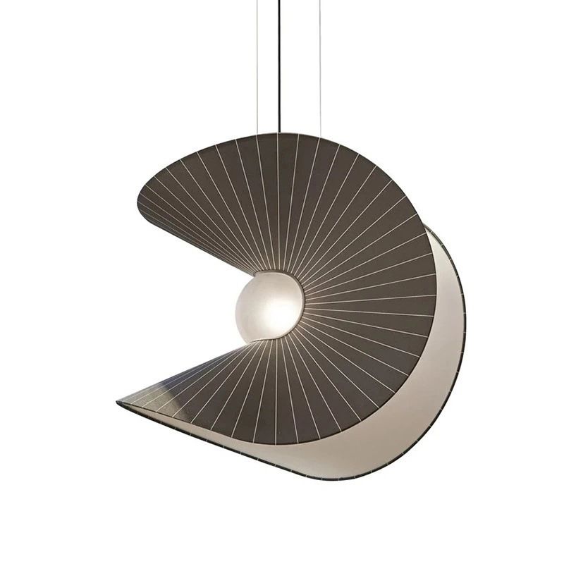 Artistic Irregular Shaped Drop Lamp Silk Fabric 1-Light Dining Room Hanging Light