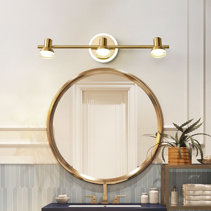Traditional Simplicity Bell Vanity Sconce Lights Acrylic Wall Mount Light Fixture for Bathroom