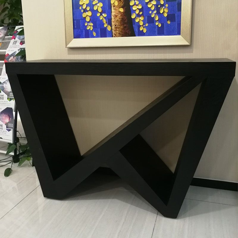 12" W Wood Console Table Mid-Century Modern Rectangle Accent Table for Hall